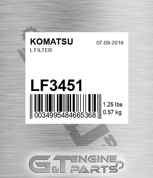 LF3451 KOMATSU L Filter