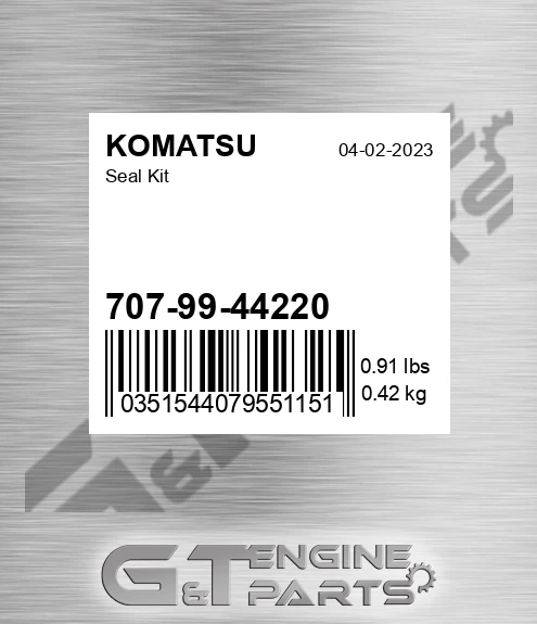 707-99-44220 Seal Kit for KOMATSU
