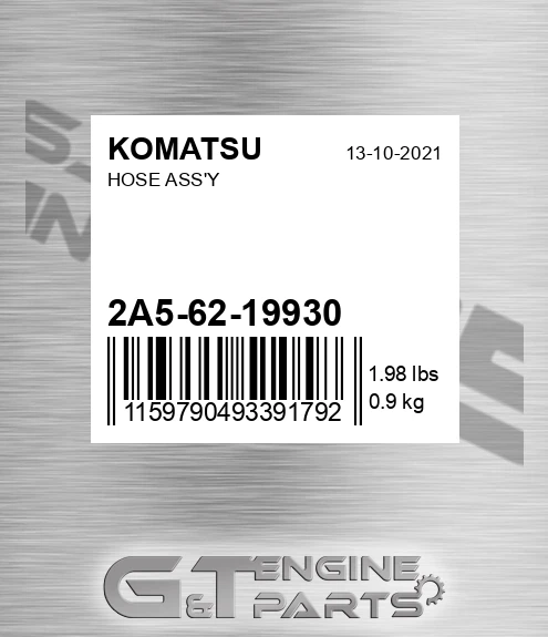 2A5-62-19930 Hose Ass'y for KOMATSU
