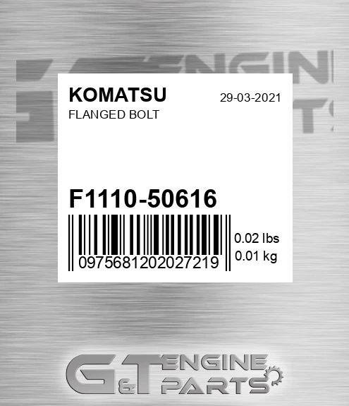 F1110-50616 Flanged Bolt for KOMATSU