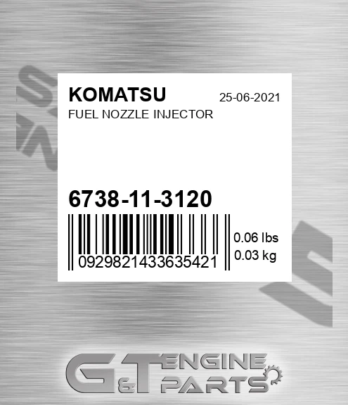 6738-11-3120 Fuel Nozzle Injector for KOMATSU