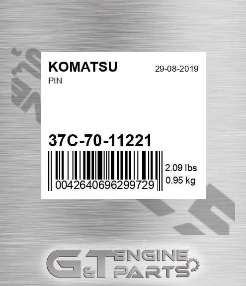 37C-70-11221 Pin for KOMATSU