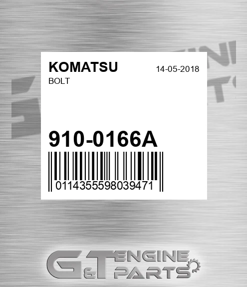 910-0166A Bolt