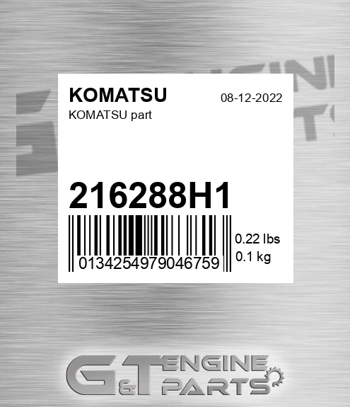 216288H1 Part for KOMATSU