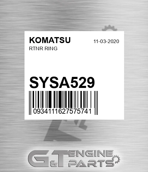 SYSA529 KOMATSU Rtnr Ring