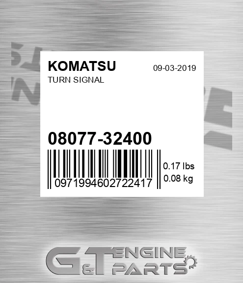 08077-32400 Turn Signal for KOMATSU