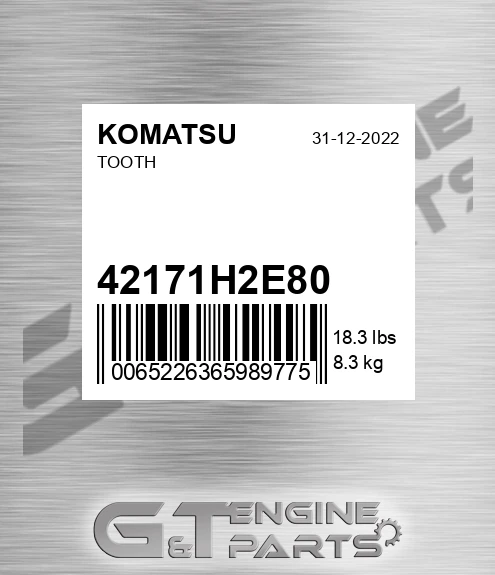 421-71-H2E80 Tooth for KOMATSU