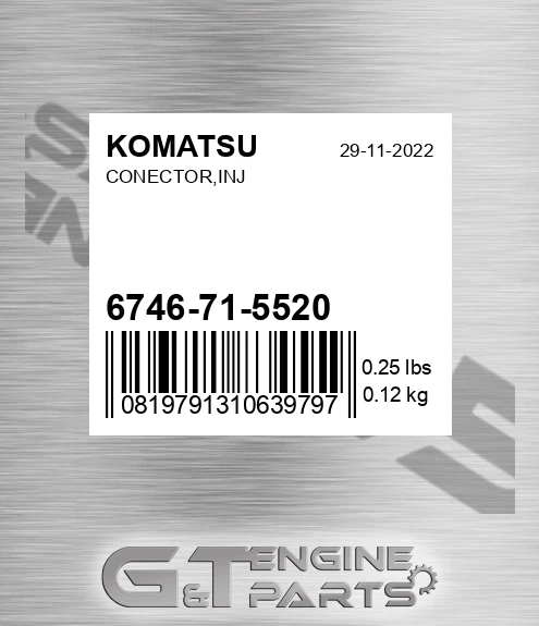 6746-71-5520 Connector for KOMATSU
