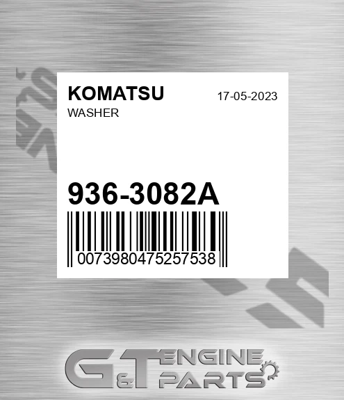 936-3082A Washer for KOMATSU