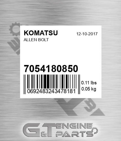 705-41-80850 Allen Bolt for KOMATSU