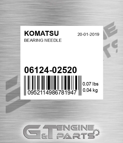 06124-02520 Bearing Needle for KOMATSU