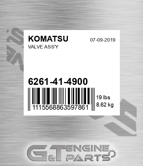 6261-41-4900 Valve Ass'y for KOMATSU