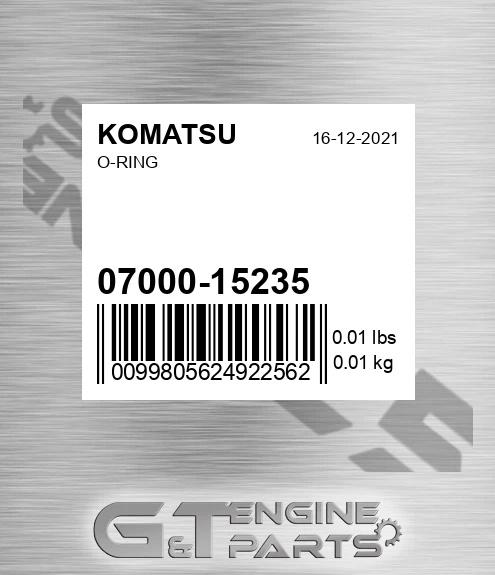 07000-15235 O-ring
