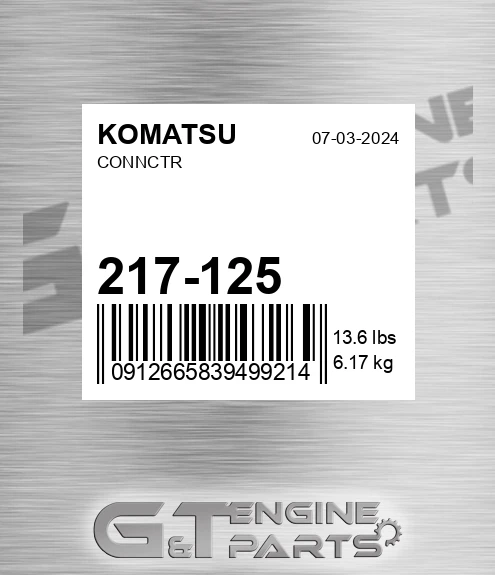 217-125 Connctr for KOMATSU