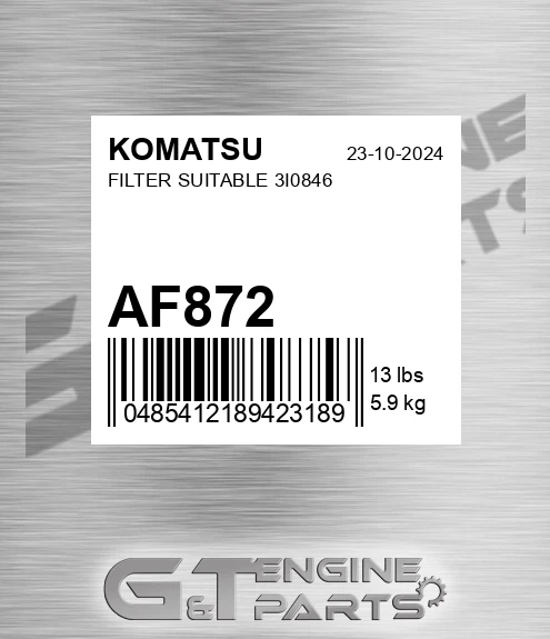 AF872 Filter Suitable 3i0846