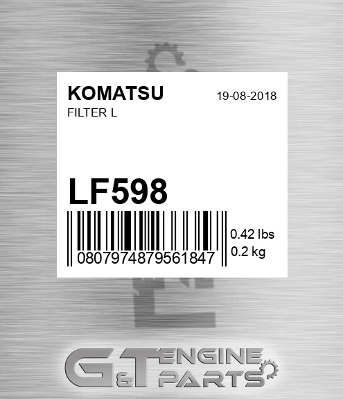 LF598 KOMATSU Filter L