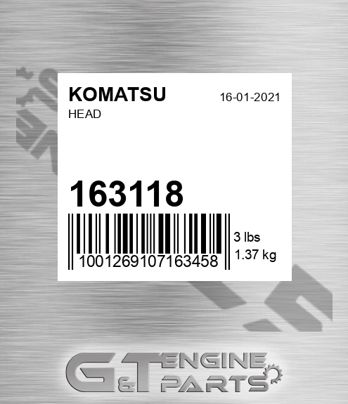 163118 Head for KOMATSU