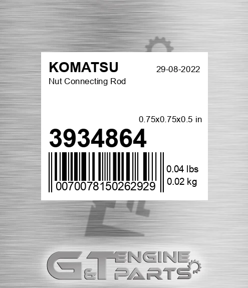 3934864 Nut Connecting Rod