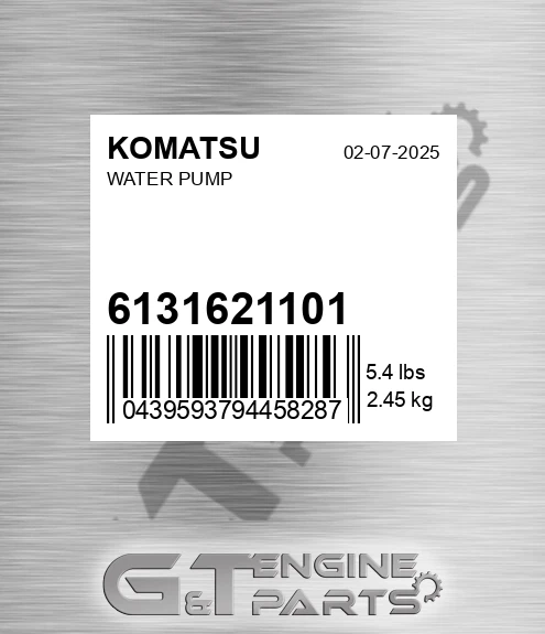 6131-62-1101 Water Pump for KOMATSU
