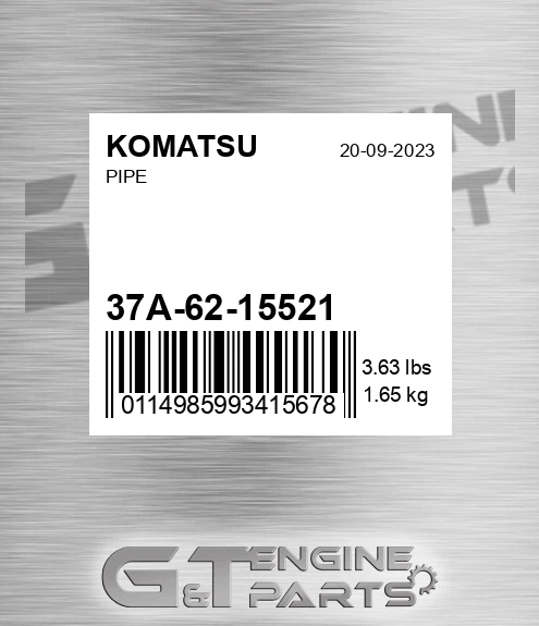 37A-62-15521 Pipe for KOMATSU