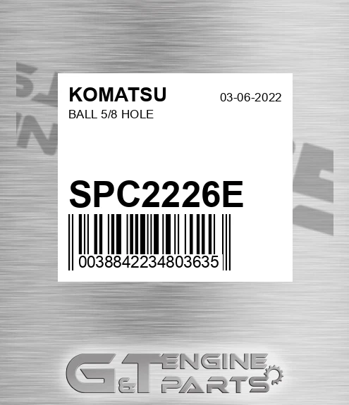 SPC2226E Ball 5/8 Hole