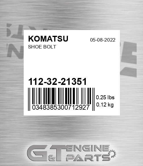 112-32-21351 Shoe Bolt for KOMATSU