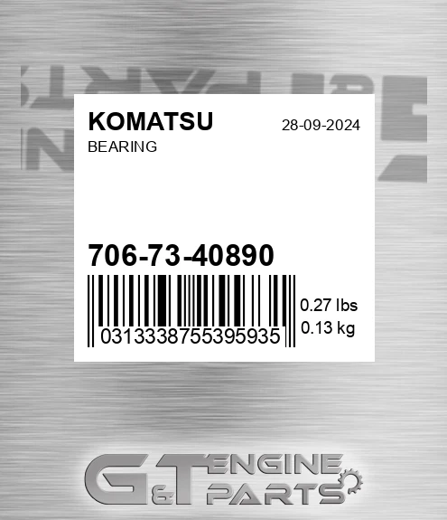 706-73-40890 Bearing for KOMATSU
