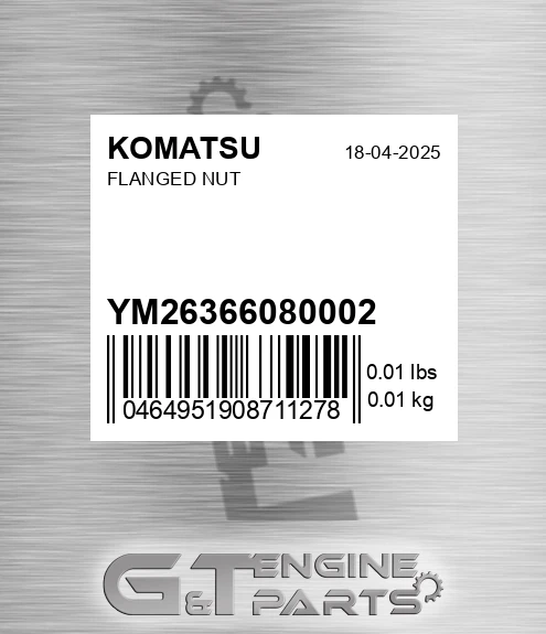 YM26366080002 Flanged Nut