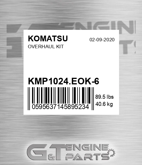 KMP1024.EOK-6 Overhaul Kit for KOMATSU