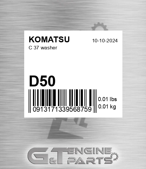 D50 C 37 Washer