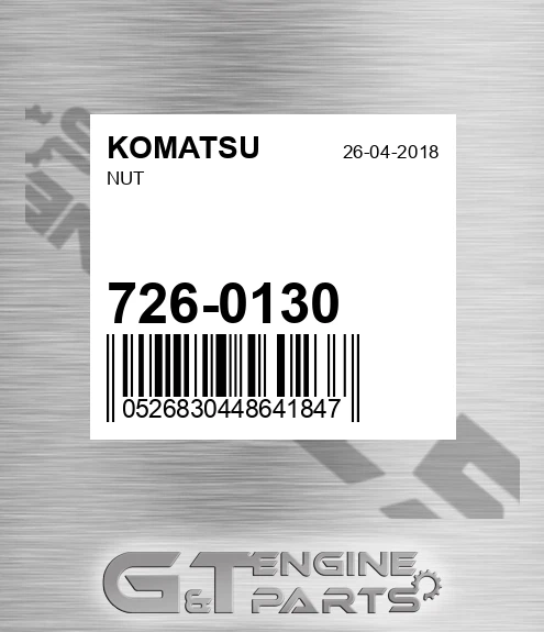 726-0130 Nut for KOMATSU
