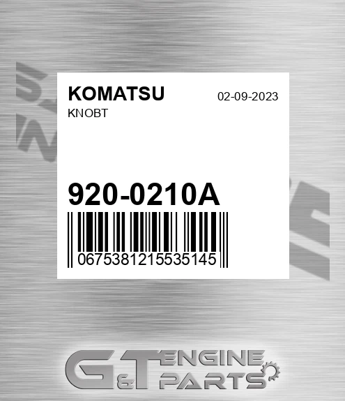 920-0210A Knobt for KOMATSU