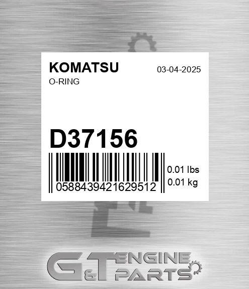 D37156 O-ring