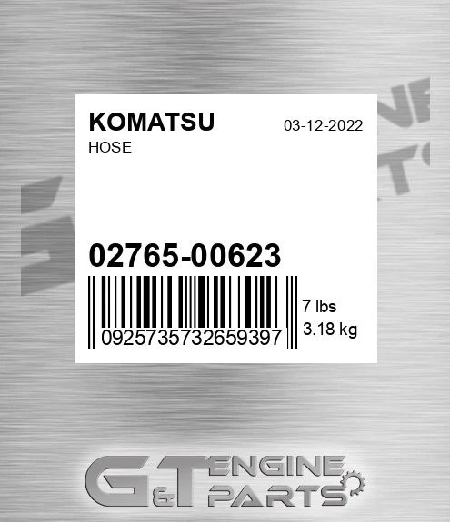 02765-00623 Hose for KOMATSU