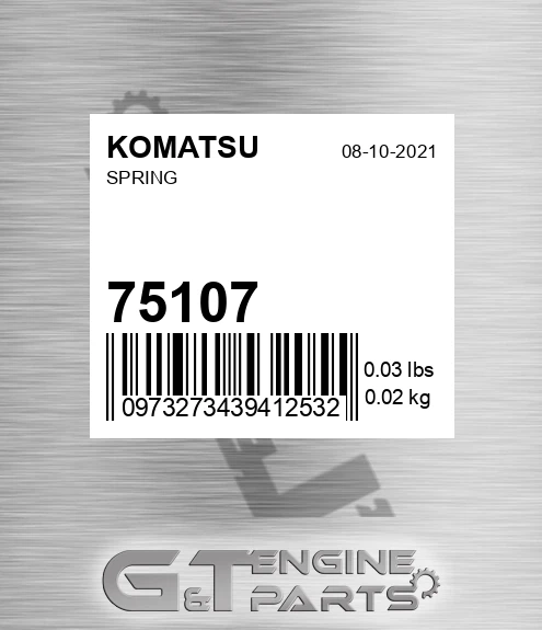 75107 KOMATSU Spring
