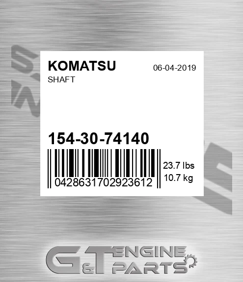 154-30-74140 Shaft for KOMATSU