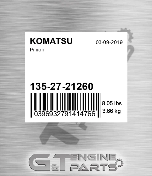135-27-21260 Pinion