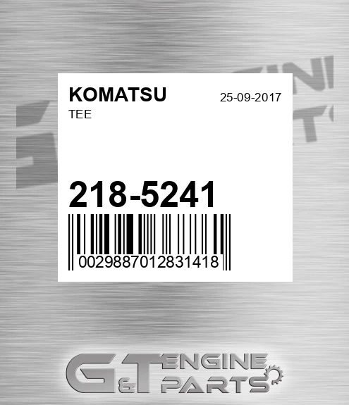 218-5241 Tee for KOMATSU