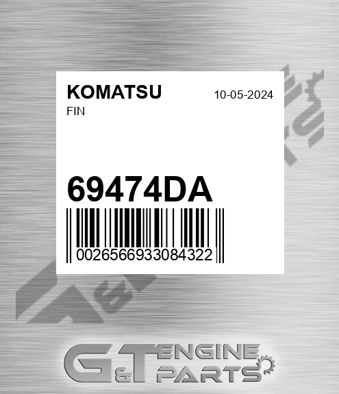 69474DA KOMATSU Fin