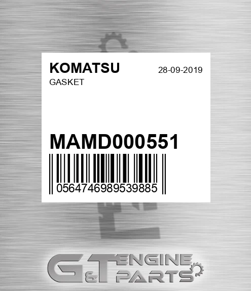 MAMD000551 Gasket for KOMATSU