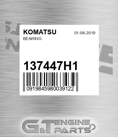 137447H1 KOMATSU Bearing