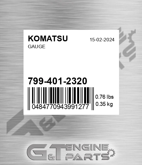 799-401-2320 Gauge for KOMATSU
