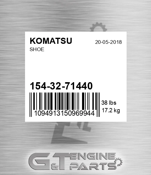 154-32-71440 Shoe for KOMATSU