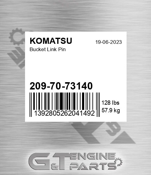 209-70-73140 Bucket Link Pin for KOMATSU