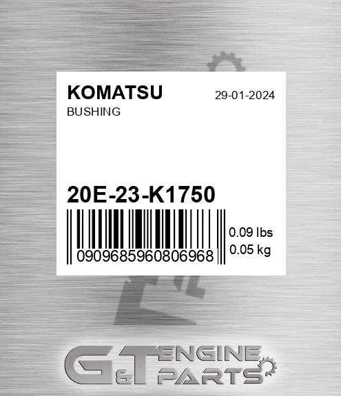 20E-23-K1750 Bushing for KOMATSU