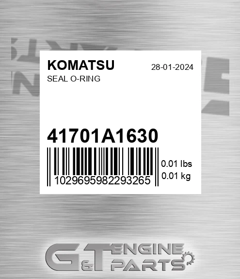 417-01-A1630 Seal O-ring for KOMATSU