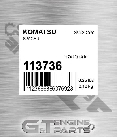 113-736 Spacer for KOMATSU