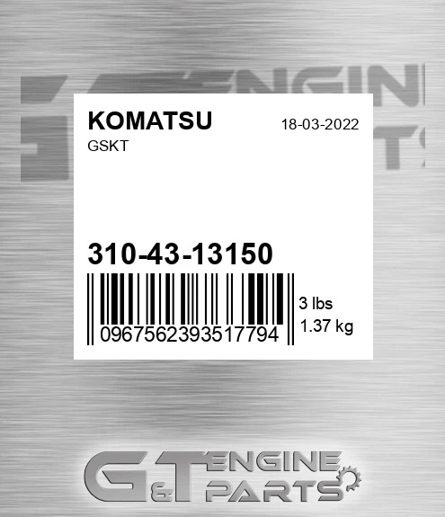 310-43-13150 Gskt for KOMATSU