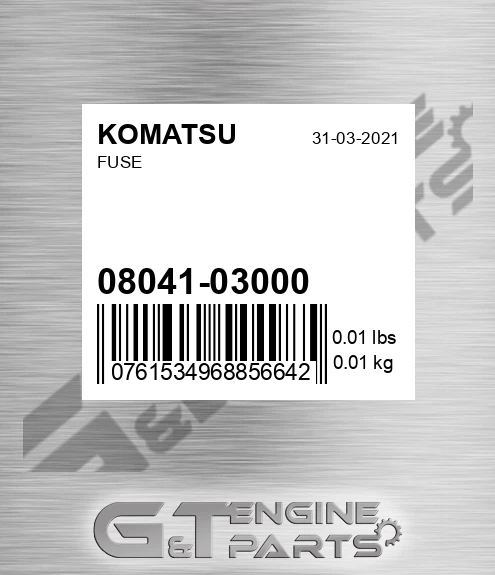 08041-03000 Fuse for KOMATSU