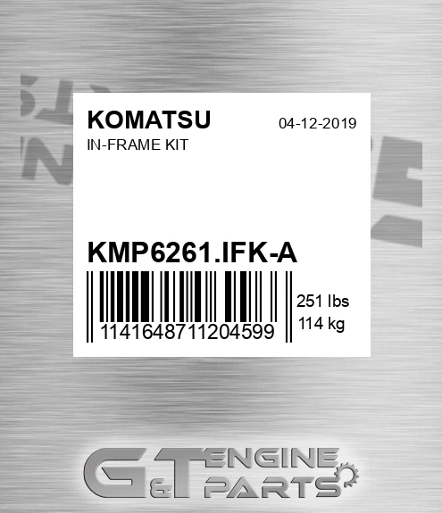 KMP6261.IFK-A In-frame Kit for KOMATSU